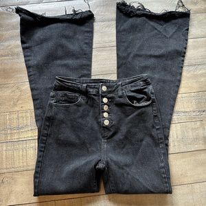 Super wide leg high waisted jeans